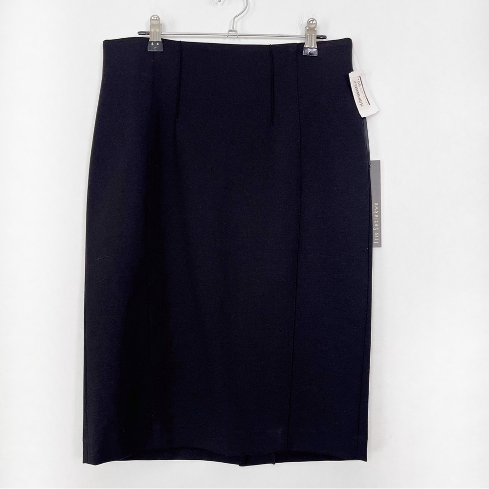 NWT Iris Setlakwe Classic Black Stretch High Waist Pencil Skirt Size 8‎